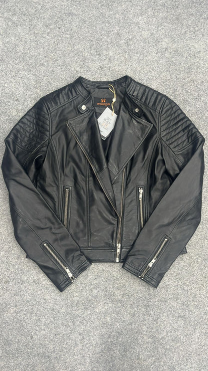 100% Leather Racer Jacket | WX44