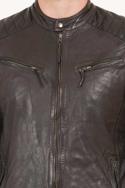 100% Heavy Washed Smith Jacket - Dark Brown | MX93