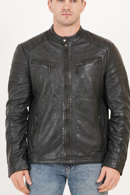 100% Heavy Washed Smith Jacket - Black  | MX93