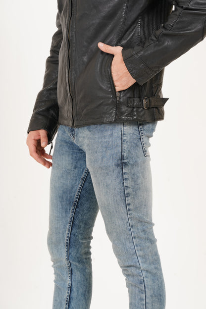 100% Heavy Washed Smith Jacket - Black  | MX93