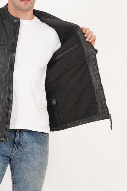 100% Heavy Washed Smith Jacket - Black  | MX93