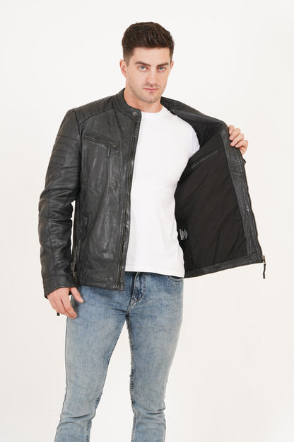 100% Heavy Washed Smith Jacket - Black  | MX93