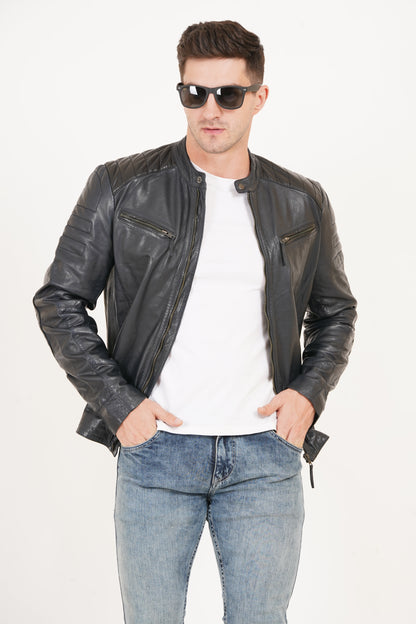 100% Heavy Washed Smith Jacket - Blue | MX93