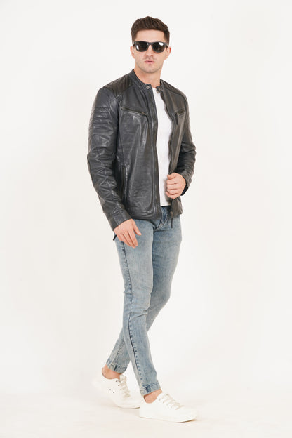 100% Heavy Washed Smith Jacket - Blue | MX93
