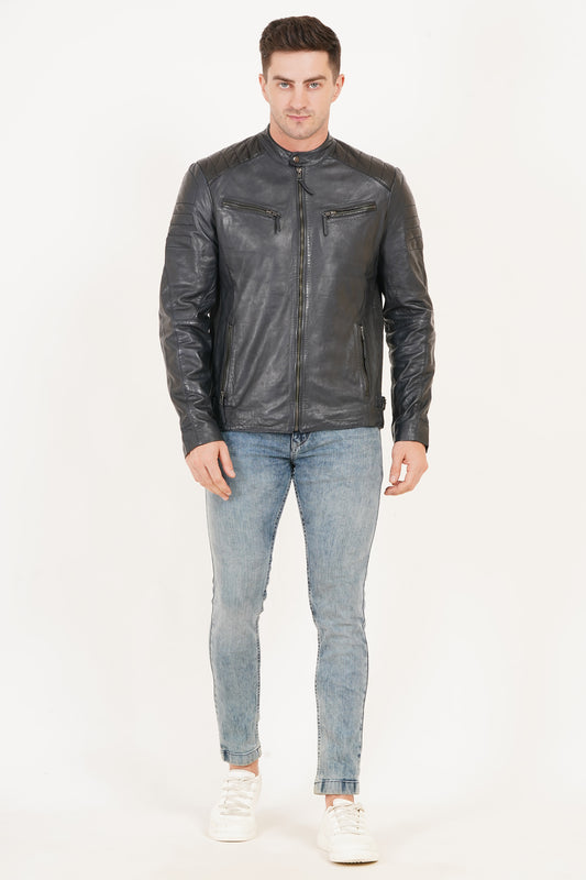 100% Heavy Washed Smith Jacket - Blue | MX93