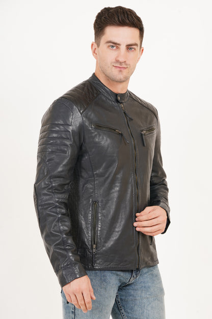 100% Heavy Washed Smith Jacket - Blue | MX93