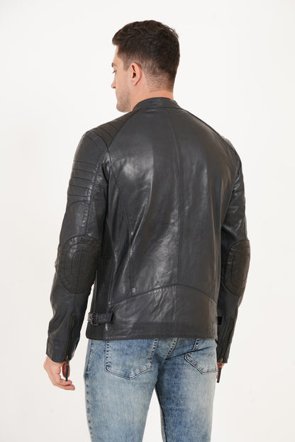 100% Heavy Washed Smith Jacket - Blue | MX93