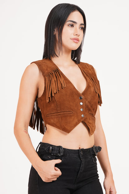 100% Suede Vest Coat | WX017