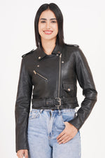 100%  Leather Coop Biker Jacket | WX21