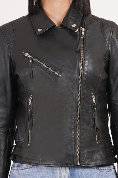 100% Leather Dil Biker Jacket | WX30