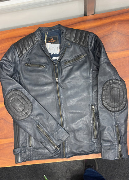 100% Heavy Washed Smith Jacket - Blue | MX93