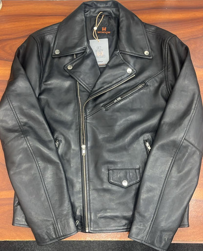 100%  Leather Motorcycle Flap Pocket Jacket | MX52