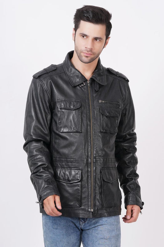 100% Hard Washed Falp Pocket Jacket | MX 113